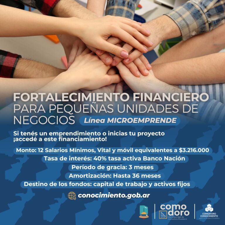 Comodoro Conocimiento lanza financiamiento para Pequeñas Unidades de Negocios